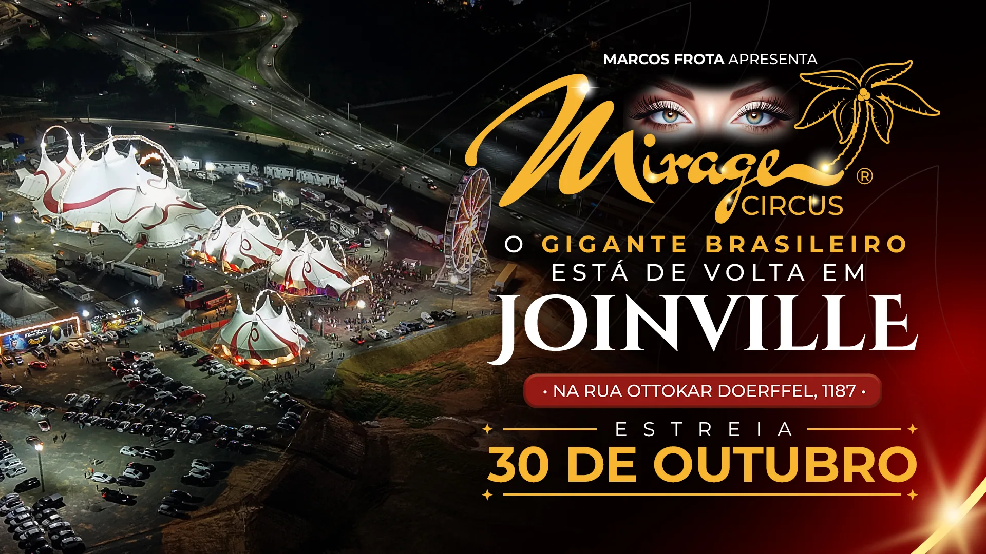 Mirage Circus em Joinville — estreia 30 de outubro